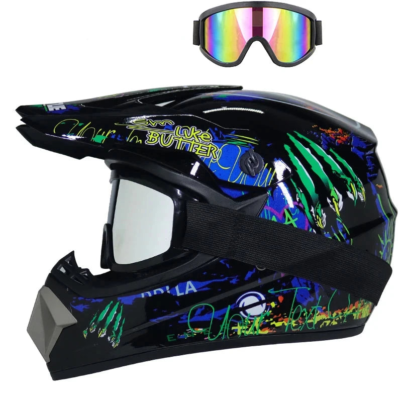 Capacete de MTB e Downhill + Oculos de Oferta - Certificação DOT Capacete de MTB e Downhill + Oculos de Oferta - Certificação DOT